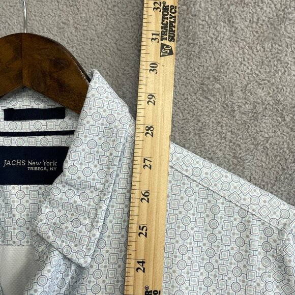 NWOT Jachs New York Men's Size M Geometric Short Sleeve Shirt Button up - Picture 3 of 10